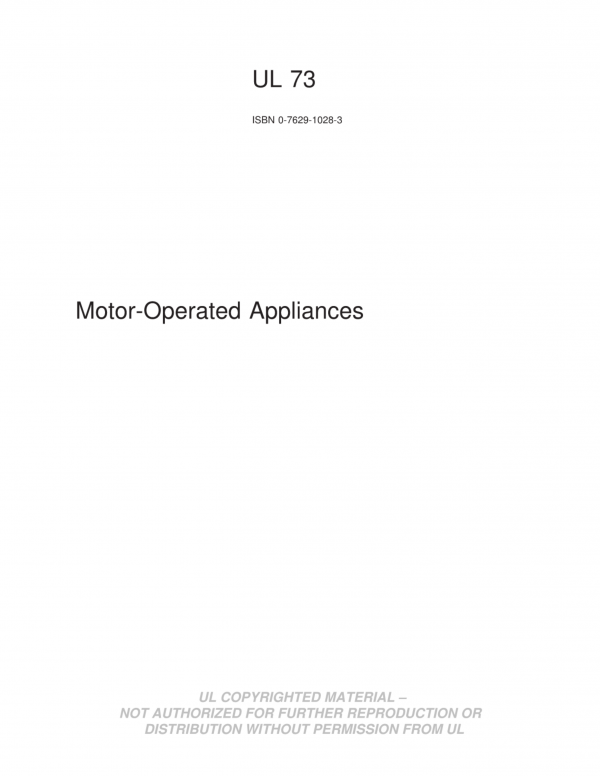 UL 73 PDF UL 73 PDF